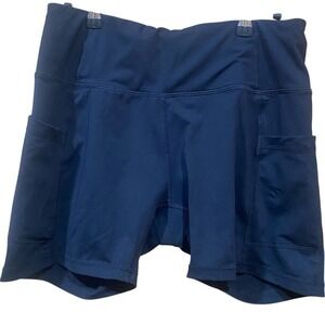 Baleaf Womens Black Bike Shorts Moisture-Wicking Mid-Thigh Side Pockets‎ SZ L